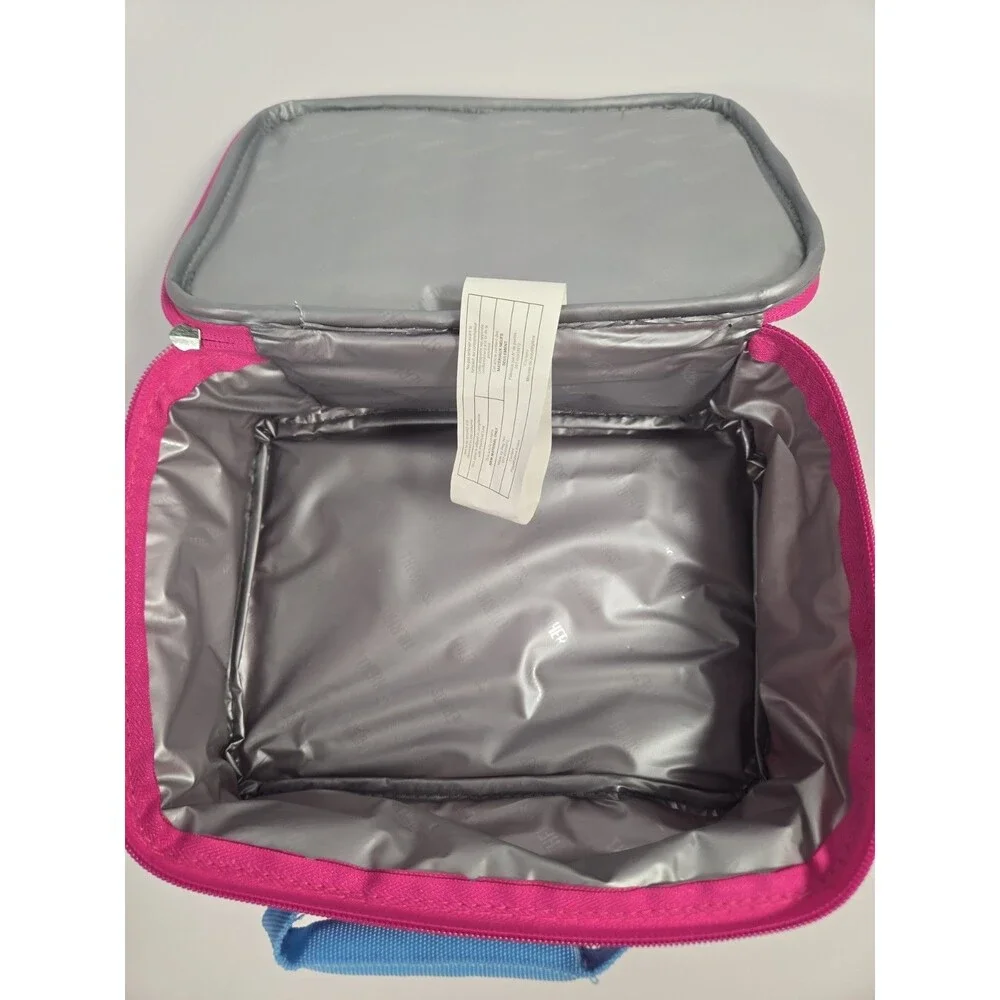 Hello Kitty Thermos Lunch Box Sanrio 2015 Pink Blue Insulated Bag Geometric